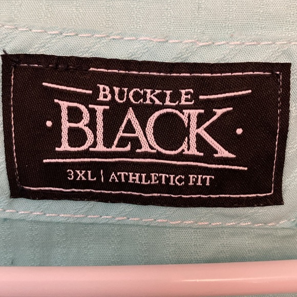 Buckle black button up shirt 3 XL - Picture 3 of 4